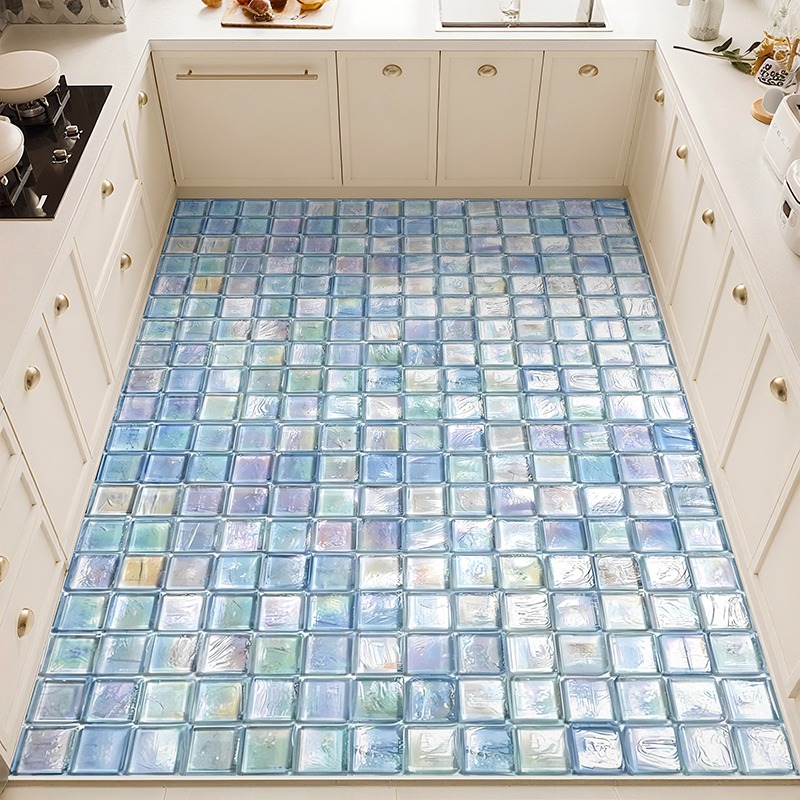 Commercial Kitchen Tile - พรมปูพื้นห้องครัวกันลื่น กันน้ำ กันน้ำมัน ลายกระเบื้องเทียม พื้นผิวหนัง PVC