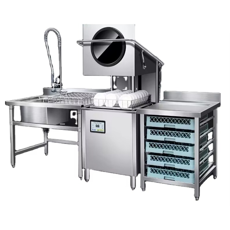 Commercial Kitchen - เครื่องล้างจานไฟฟ้าแบบตั้งพื้นอัตโนมัติสำหรับร้านอาหารเชิงพาณิชย์