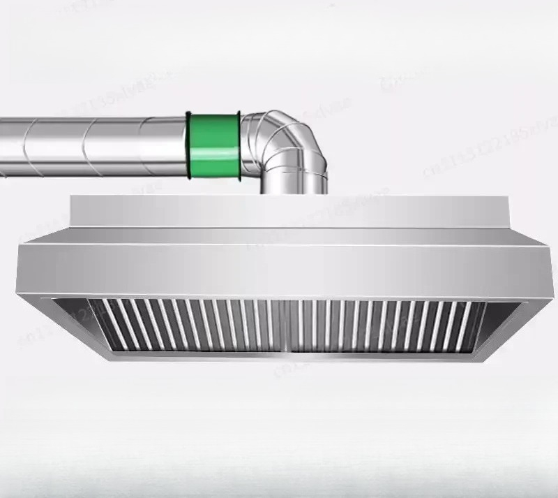 Commercial Kitchen Range Hood - เครื่องดูดควันสแตนเลสหนาพิเศษ, เครื่องดูดควันเชิงพาณิชย์ทรงพลังสำหรับห้องครัว, ร้านอาหาร และโรงอาหาร