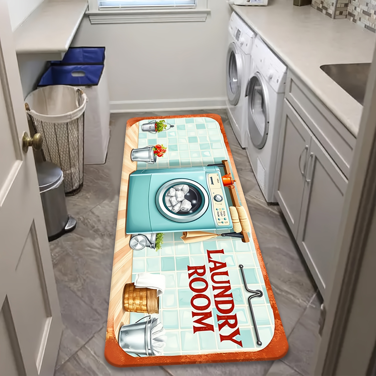 พรมปูพื้นลายกระเบื้องย้อนยุค ท - Commercial Kitchen Tile บทวิจารณ์และราคา