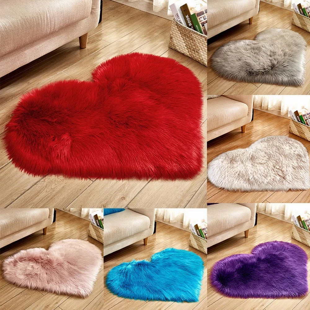 Furry สีทึบหัวใจพรมห้องนอนเบาะ - Commercial Dishwasher Table บทวิจารณ์และราคา